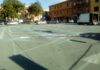 Le strisce blu in piazza Moro a Cerveteri